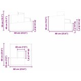  Vrtna saksija Bijelo 60 x 60 x 50 cm Čelična vrata | shoptok.hr