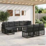  Set vanjskih sofa Crna i tamno siva Poliester | shoptok.hr