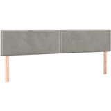 Maison Chic Posteljno vzglavje - Vzglavna omarica 2 kosa svetlo siv 80x5x78/88 cm žamet, (22077629) Cene