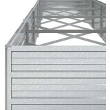 vidaXL Povišena vrtna gredica 480 x 80 x 45 cm pocinčani čelik srebrna | shoptok.hr