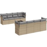 vidaXL 9-dijelni set vrtnih sofa s jastucima bež od poliratana | shoptok.hr