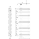 Sapho kupatilski radijator silvana 124x50 cm, mat crne boje | Eponuda.com