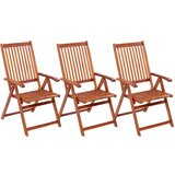 Maison Chic Zložljivi Vrtni Stoli - Stol za vrti 3 kosi trden akacijev les JS2808, (21875761) | Shoptok.si