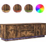 TV ormarić s LED svjetlima boja dimljenog hrasta 160,5x41x50 cm | shoptok.hr