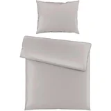 posteljnina 140/200 cm saten siva