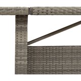  Vrtni stol sa staklenom pločom sivi 240x90x75 cm od poliratana | shoptok.hr
