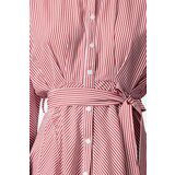Trendyol Burgundy Striped Belted Mini Woven Shirt Dress | ePonuda.com