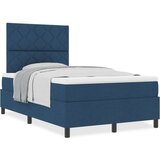 vidaXL Postelja s podaljškom z vzmetnico modra majhna dvojna tkanina, (22083707) | Shoptok.si