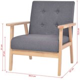 vidaXL 2-dijelna garnitura od tkanine tamnosiva | shoptok.hr