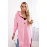  Women's insulated sweatshirt with slits on the sides - light pink | shoptok.hr