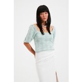 Trendyol Mint Square Collar Jacquard Knitwear Sweater | Eponuda.ba