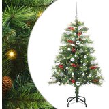 vidaXL Umestno božično drevo z LED lučmi Zelena 150 cm PVC in kovina, (5000067515) | Shoptok.si