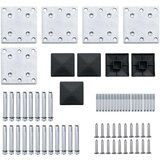  Set panela za ogradu WPC 699 x 186 cm crni | shoptok.hr