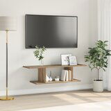 vidaXL TV ormar s policom s pohranom Smeđa 103 x 30 x 26.5 cm Konstruirano drvo Cijene