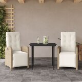 vidaXL 3-dijelni bistro set s jastucima bež od poliratana Cijene