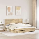  Okvir za krevet s uzglavljem Sonoma hrast 200 x 200 cm | shoptok.hr