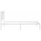 Metalni okvir za krevet s uzglavljem bijeli 90 x 190 cm | shoptok.hr