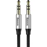 Yiven M30 3,5 mm AUX avdio kabel 1 m črno/srebrni