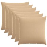  Presvlaka za jastuk 6 kom. HEERLEN Krem 55 x 55 cm Tkanina - Krem 55 x 55 cm 6 | shoptok.hr