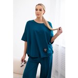 Kesi Włoski Cotton set blouse + trousers nautical Cijene