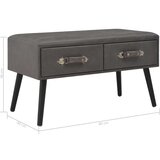  Stolić za kavu sivi 80 x 40 x 46 cm od umjetne kože | shoptok.hr