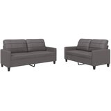  2-dijelni set sofa s jastucima sivi od umjetne kože | shoptok.hr