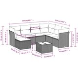  8-dijelni set vrtnih sofa od poliratana s jastucima bež | shoptok.hr
