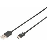 Digitus USB kabel USB 2.0 USB-C® vtič\, USB-A vtič 1.80 m črna okrogel\, primeren za obojestranski priključek \, dvojno oklopljen AK-300136-018-S, (20416080) Cene