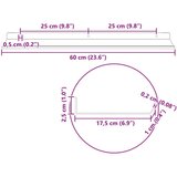  Polica na zidu s policom Zidne 2 pcs Antracit 60 x 18 x 2 5 cm - Antracit 60 x 18 cm 2 | shoptok.hr