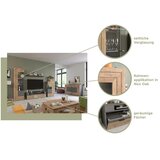 MID.YOU Dnevni Regal Freno, Barva Hrasta, Siva | Shoptok.si