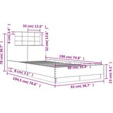  Okvir za krevet s uzglavljem boja hrasta 90x190 cm drveni | shoptok.hr