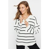 Trendyol Sweater - Ecru - Regular Cene