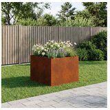 vidaXL Vrtna saksija Rđa 80 x 80 x 60 cm Otporni čelik - Otporni čelik 80 x 80 x 60 cm | shoptok.hr