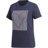Adidas ženska majica za fitnes W ADI HEART T plava GD4997 | ePonuda.com