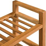 vidaXL stalak za obuću s 3 police 100x27x60 cm od masivne hrastovine | shoptok.hr