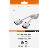 Vivanco DVI-D Dual-Link Anschlusskabel VIVANCO 45432 CC M 18 DDDD 1,8m, grau, DVI-D Stecker/DVI-D Stecker Cene