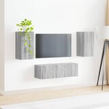  Set zidnog ormarića za TV 4 pcs Siva Sonoma Konstruirano drvo | shoptok.hr