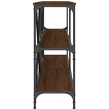  Konzoni stol boja smeđeg hrasta 180x30x75 cm od drva i željeza | shoptok.hr