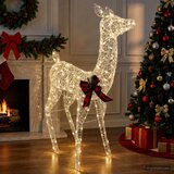  3D Božićni irvas LOVIISA 200 LED lampica Topla bijela Slike