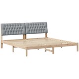  Krevetni okvir s tapiciranim uzglavljem Smeđa 200 x 200 cm | Eponuda.com