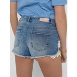 Only Blue Denim Shorts with Lace Details Carmen - Women | ePonuda.com