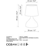 Opviq Stona lampa Gota-15477, Zlatno-bijela | Eponuda.ba