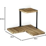 SRIWATANA lesena kotna stenska polica v rustikalnem slogu | Shoptok.si