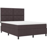  Krevet s opruga kutije Tamno smeđa 140 x 190 cm tkanina | shoptok.hr