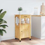  Kuhinjska kolica MONZA 48x40x88,5 cm od masivne borovine Smeđa | Shoptok.si