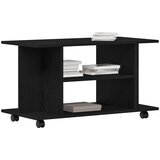 TV ormarić s kotačićima crni hrast 80x40x45 cm inženjerski drvo | shoptok.hr
