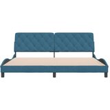  Okvir za krevet s uzglavljem plavi 200x200 cm baršunasti | shoptok.hr