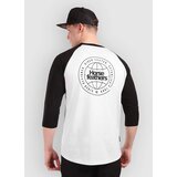 Horsefeathers Global Raglan Majica z dolgimi rokavi white / black Cene