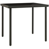  Vrtni blagovaonski stol antracit 80 x 80 x 72 cm staklo i čelik | shoptok.hr