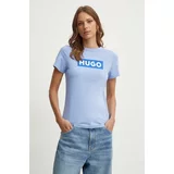Hugo Blue Bombažna kratka majica ženski